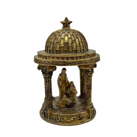 Christian Icon Set Crucifix Nativity Scene Domed Catholic Cross Christian Small - Picture 6 of 13